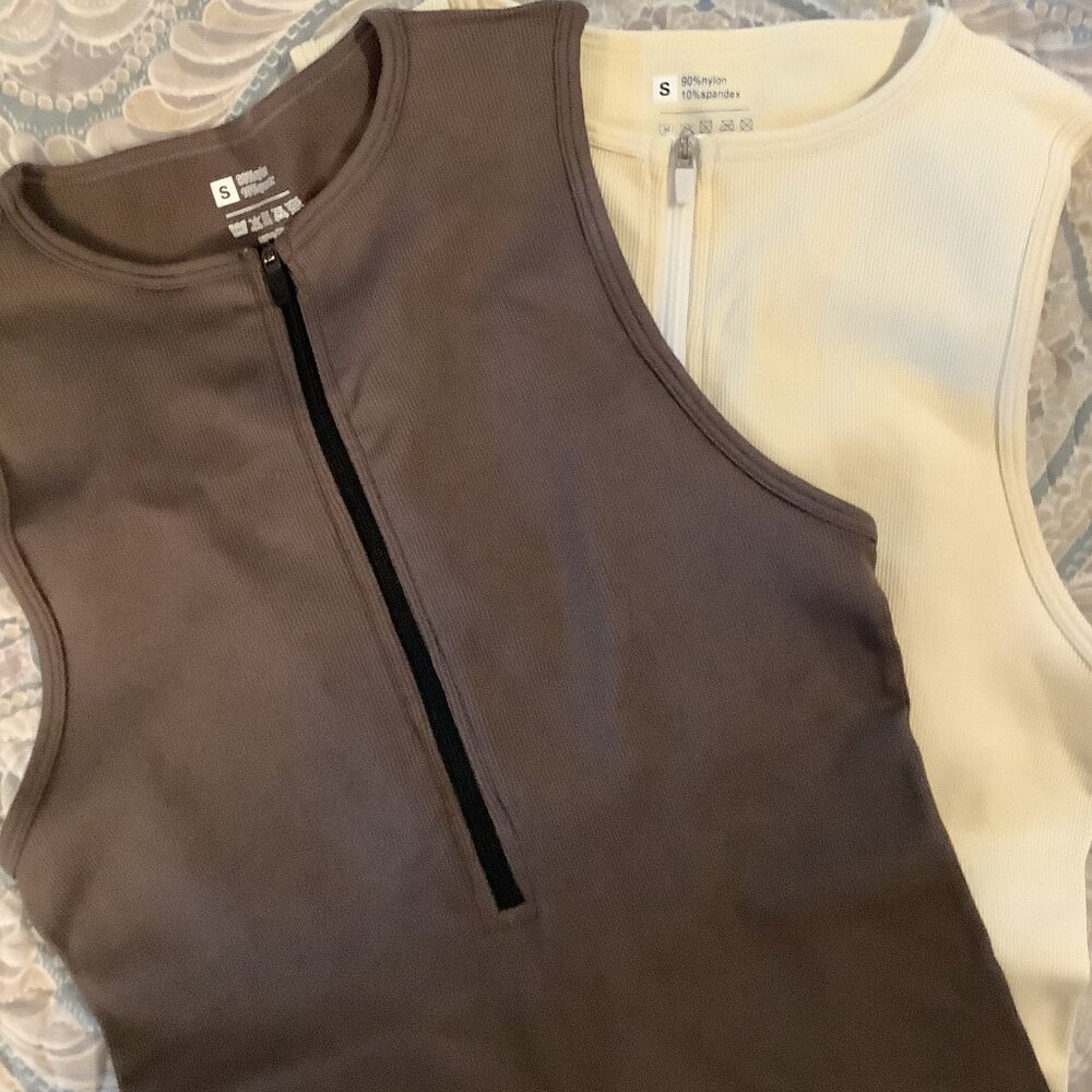 NIP Women's 2 Piece Bodysuits Ribbed Shapewear Size: Small